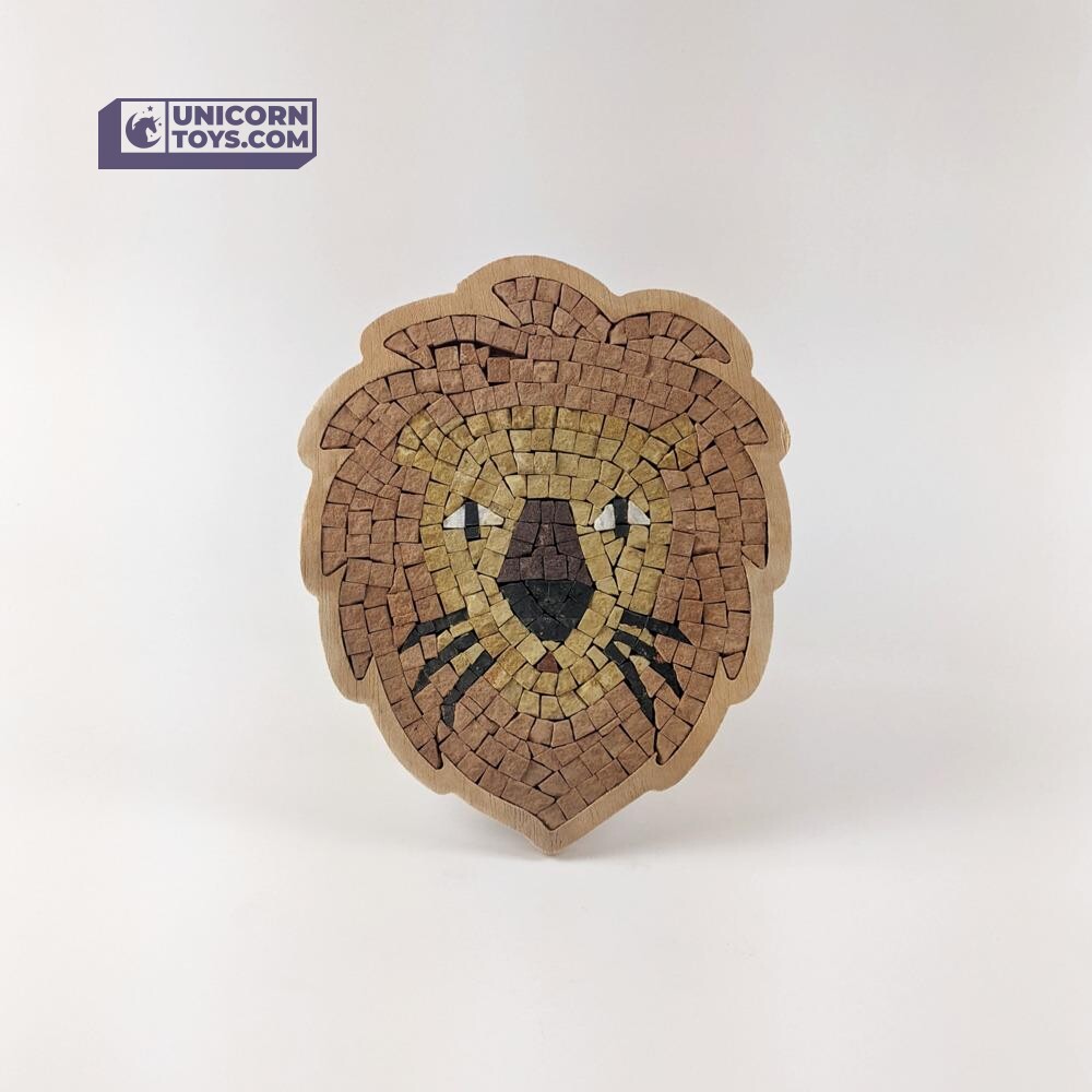 Lion Face Mosaic Box | Natural Stone Mosaic Art DIY Kit