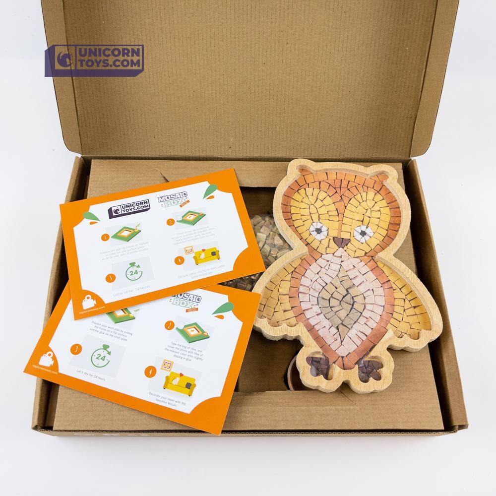 Owl Mosaic Box | Natural Stone Mosaic Art DIY Kit