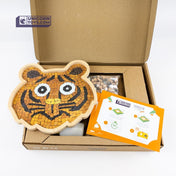 Tiger Face Mosaic Box | Natural Stone Mosaic Art DIY Kit