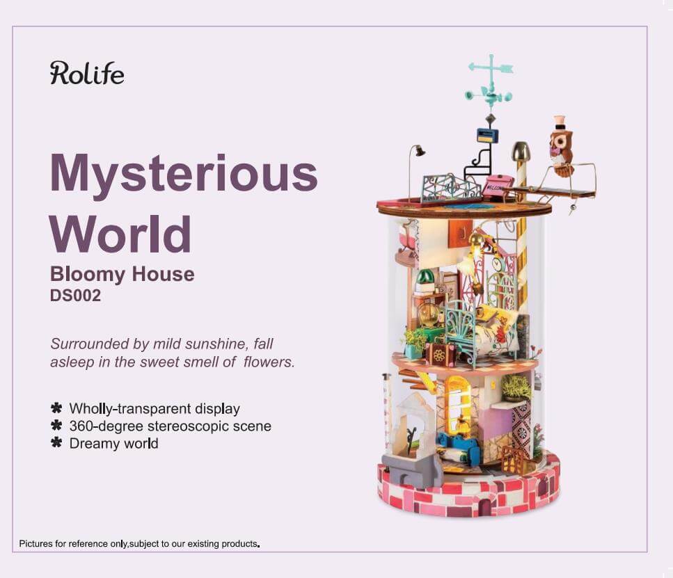 RDS002 - Bloomy House | Robotime DIY 1:24 Glass Miniature Dollhouse Manual