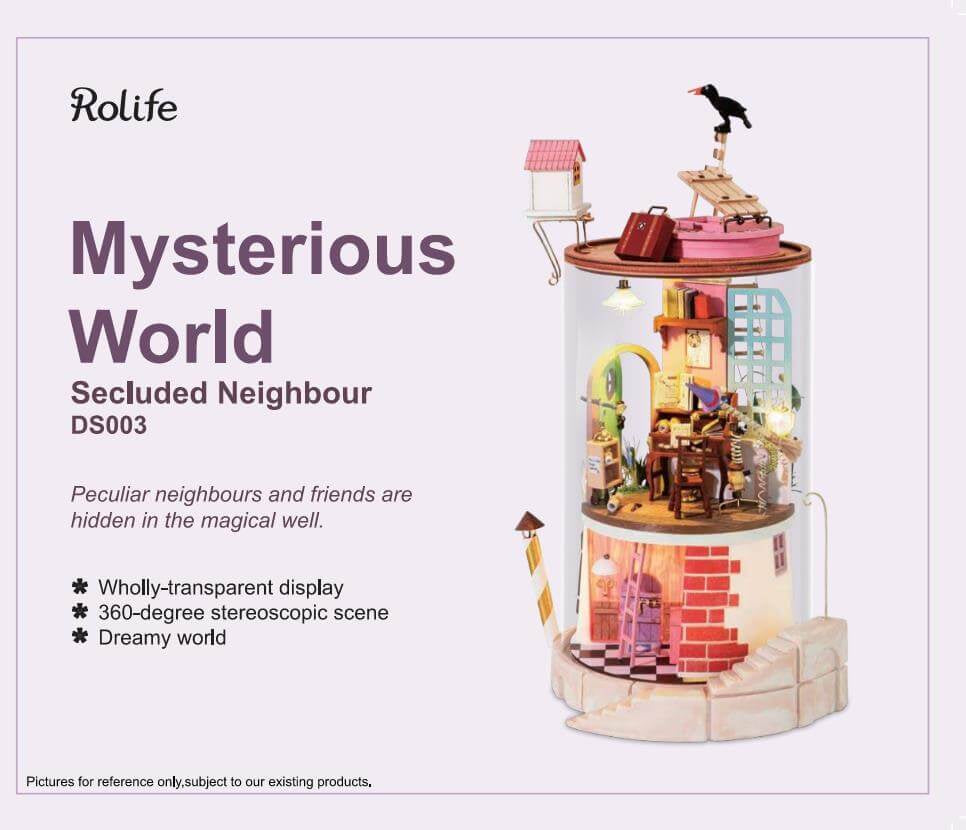 RDS003 - Secluded Neighbour | Robotime DIY 1:24 Glass Miniature Dollhouse Manual