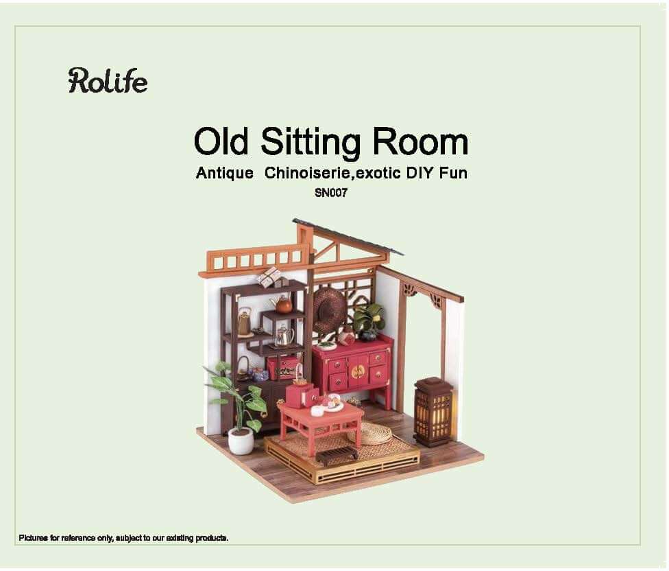 Old Sitting Room SN007 Robotime Rolife DIY Miniatures Dollhouse Manual ...