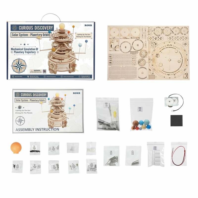 Mechanical Orrery | Robotime ROKR ST001 Curious Discovery Mechanical Puzzle Kit
