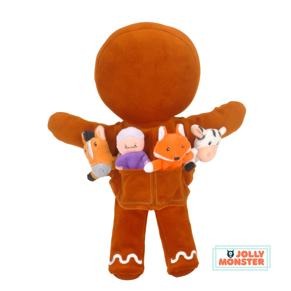 Gingerbread Man Hand and Finger Puppet Set