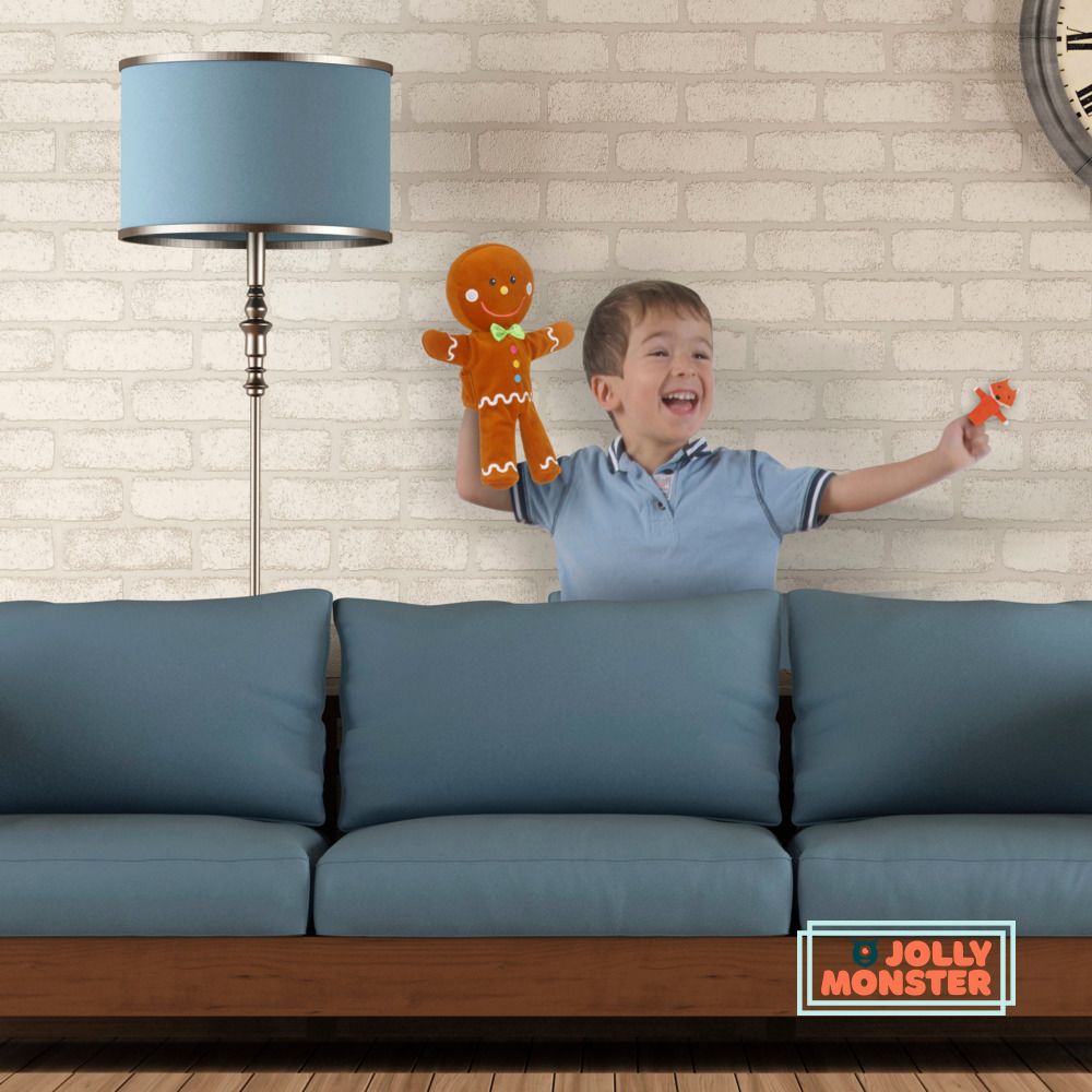 Gingerbread Man Hand and Finger Puppet Set