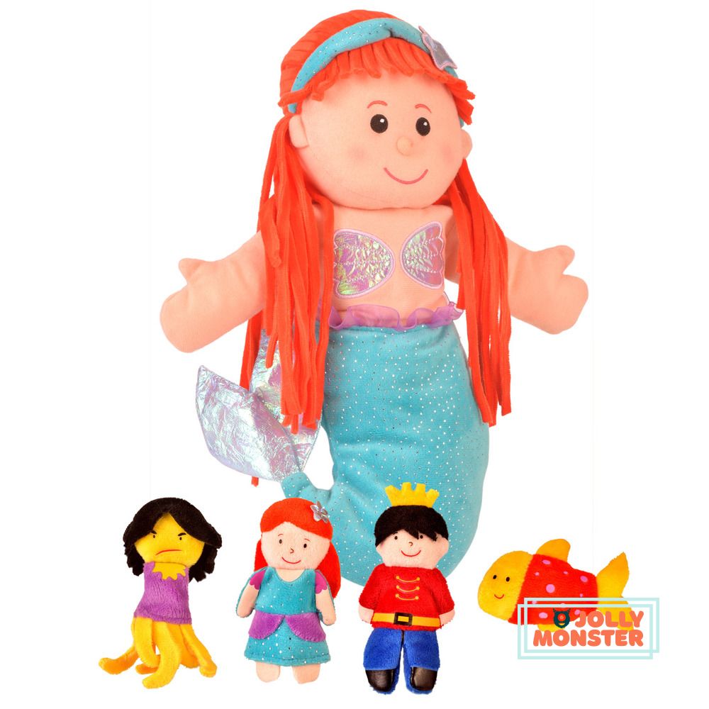Little Mermaid Hand & Finger Puppet Set
