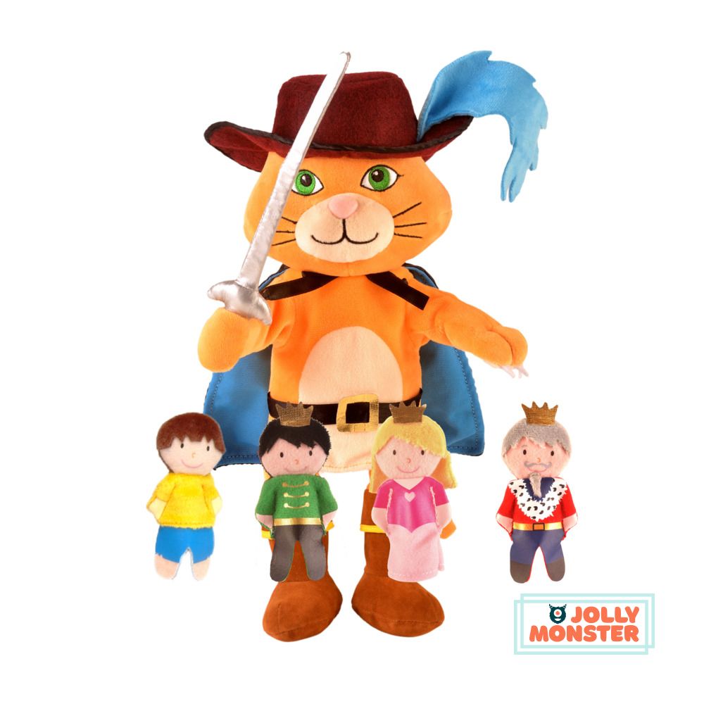 Puss in Boots Hand & Finger Puppet Set