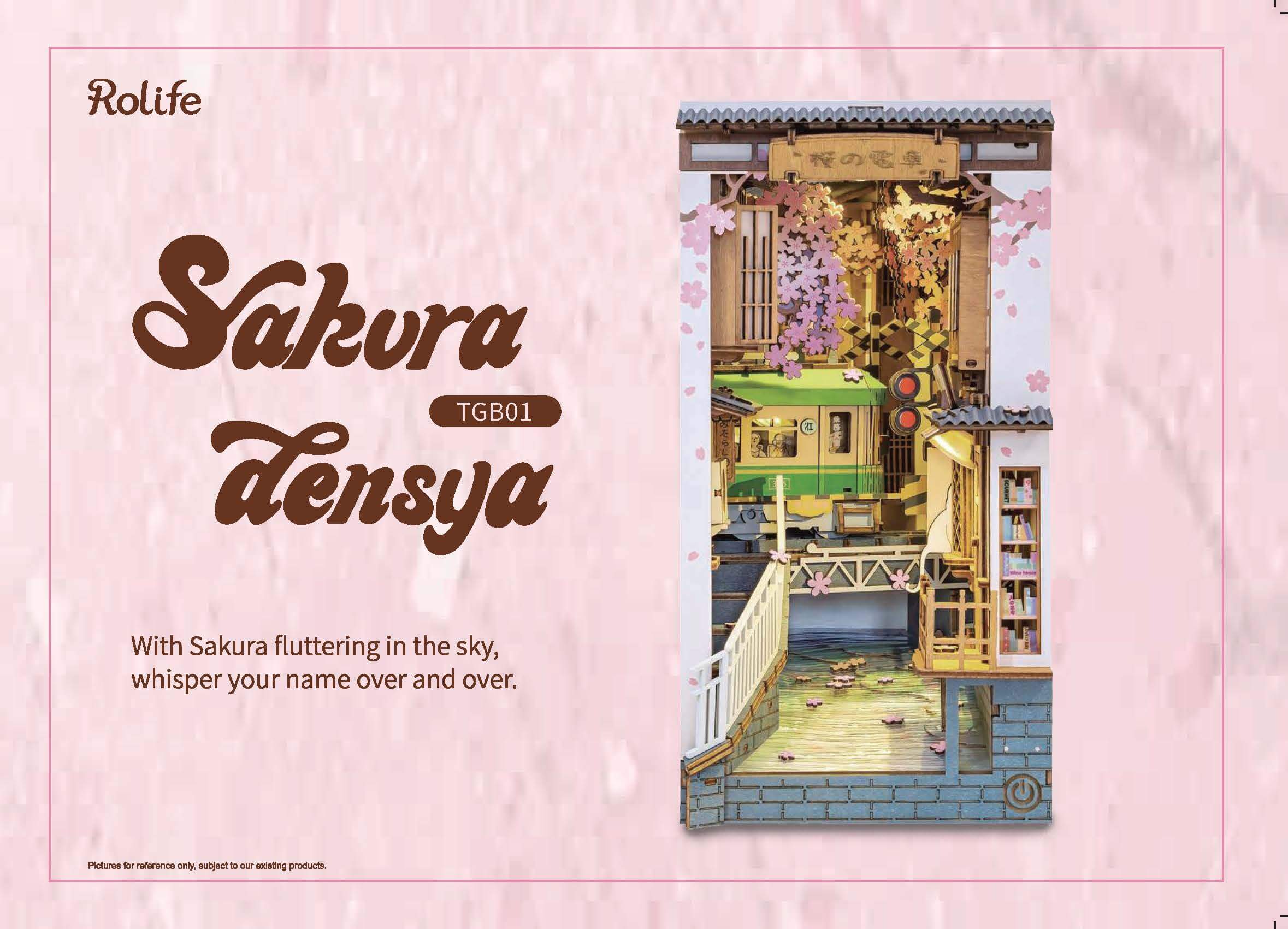 RTGB01 - Sakura Tram | Robotime Rolife TGB01 DIY Miniature Book Nook Manual