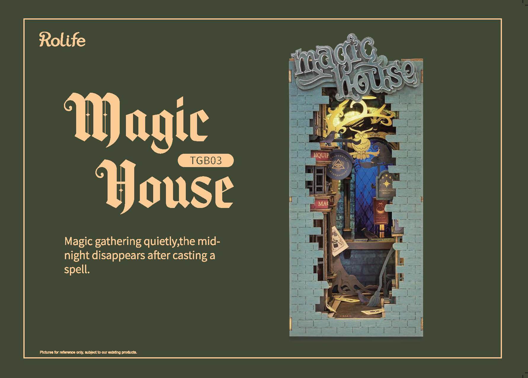 RTGB03 - Magic House | Robotime Rolife TGB03 DIY Miniature Book Nook Manual