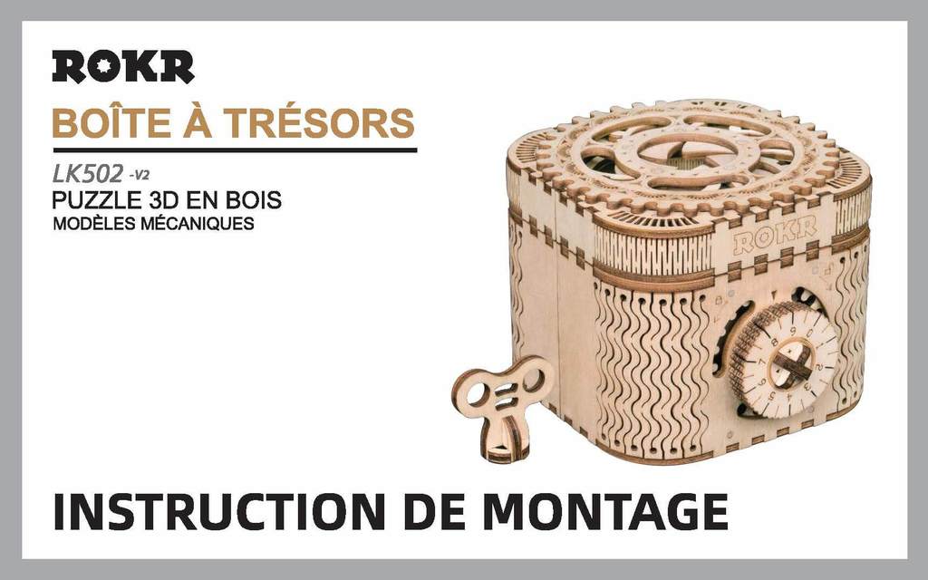 RLK502 - Coffre-fort Boite à Bijoux Manuel en Français