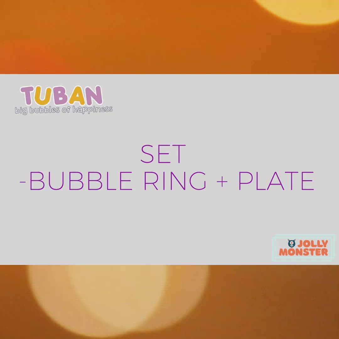 Tuban Bubble Set in Net - 250 ml Bubble Liquid + Plate + 1 Bubble Ring