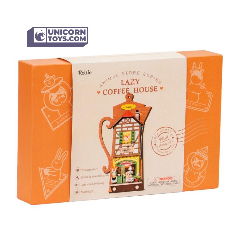 Lazy Coffee House | Robotime Rolife DS020 Wall Hanging DIY Miniatures Kit