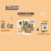 Fascinating Book Store | Rolife Super Creator DW004 DIY Stackable Dollhouse Miniatures Kit