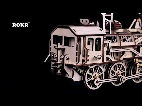Locomotive | Robotime ROKR LK701 Mechanical Gears Puzzle Kit