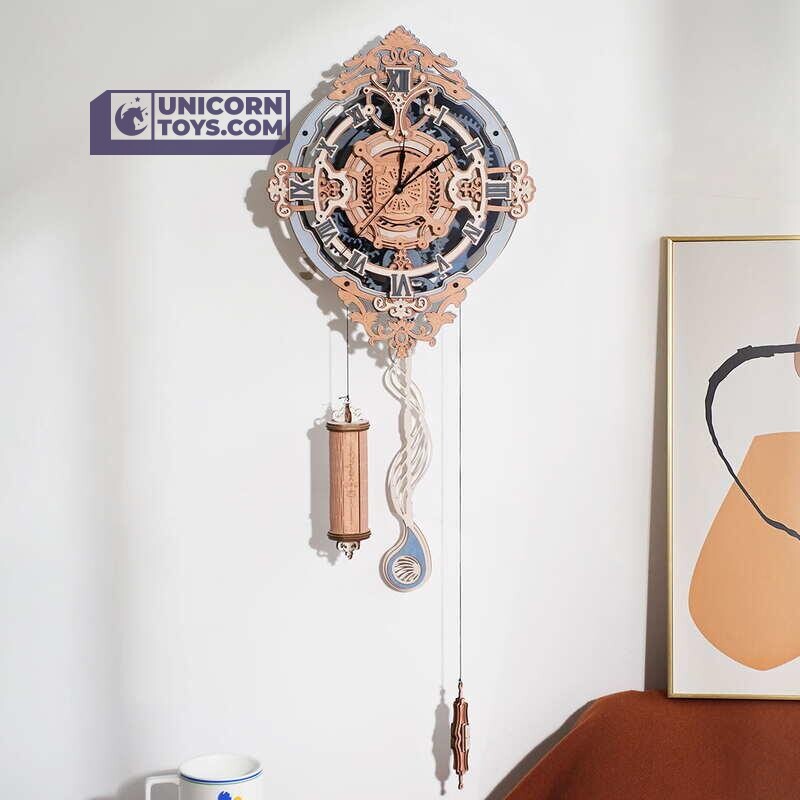 Romantic Notes Wall Clock | Robotime ROKR LC701 Time Art Mechanical Puzzle Kit