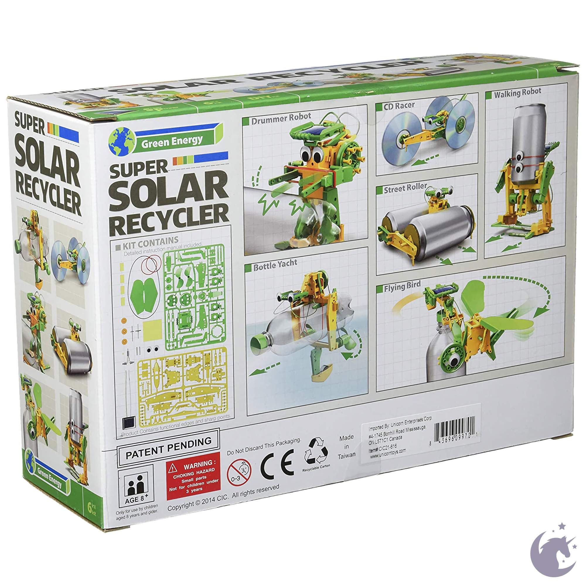unicorntoys cic kits 6 in 1 super solar recycler educational robot kit engineering stem toys for kids CIC21-616