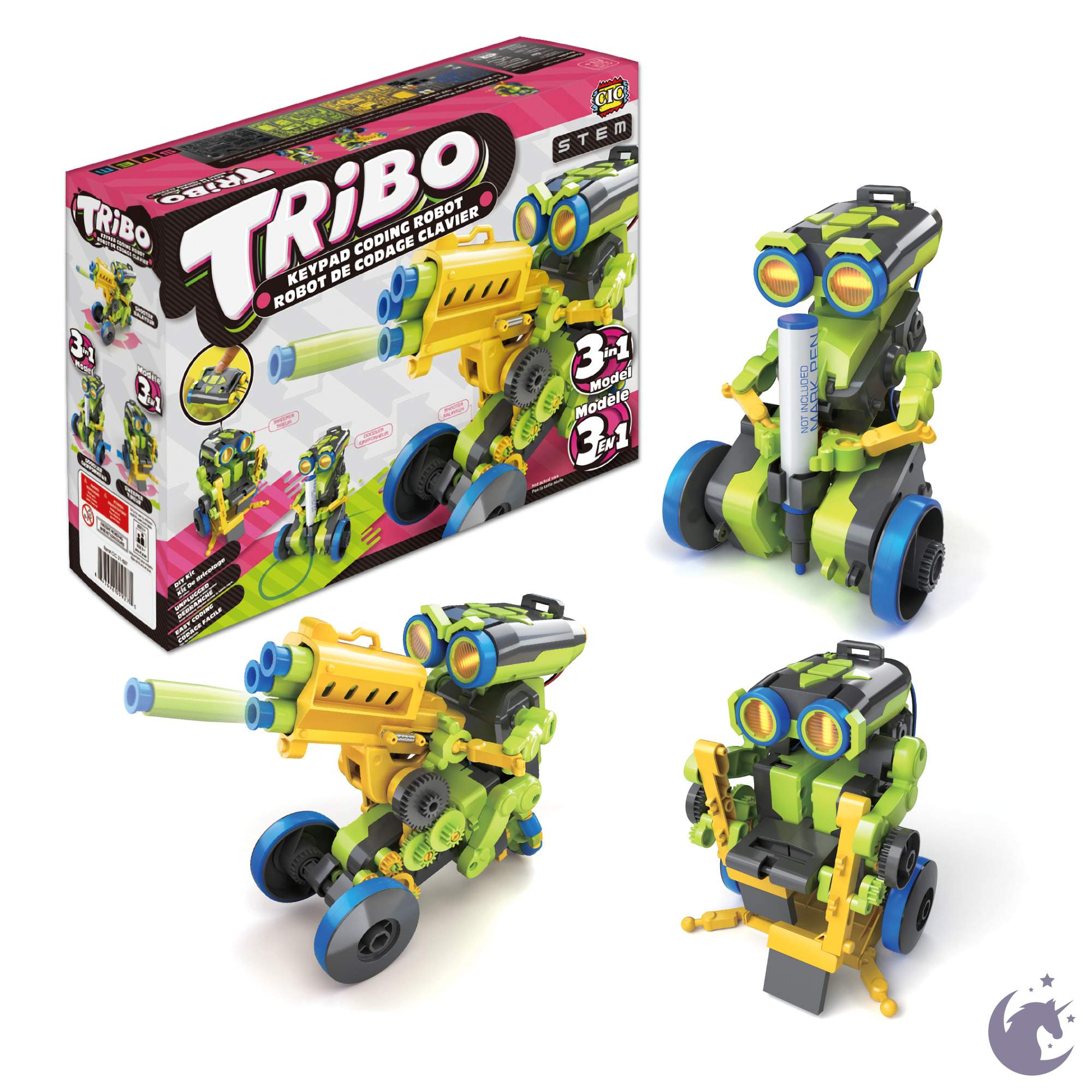 unicorntoys cic kits tribo 3 in 1 kepad coding educational robot engineering stem toys for teens CIC21-897