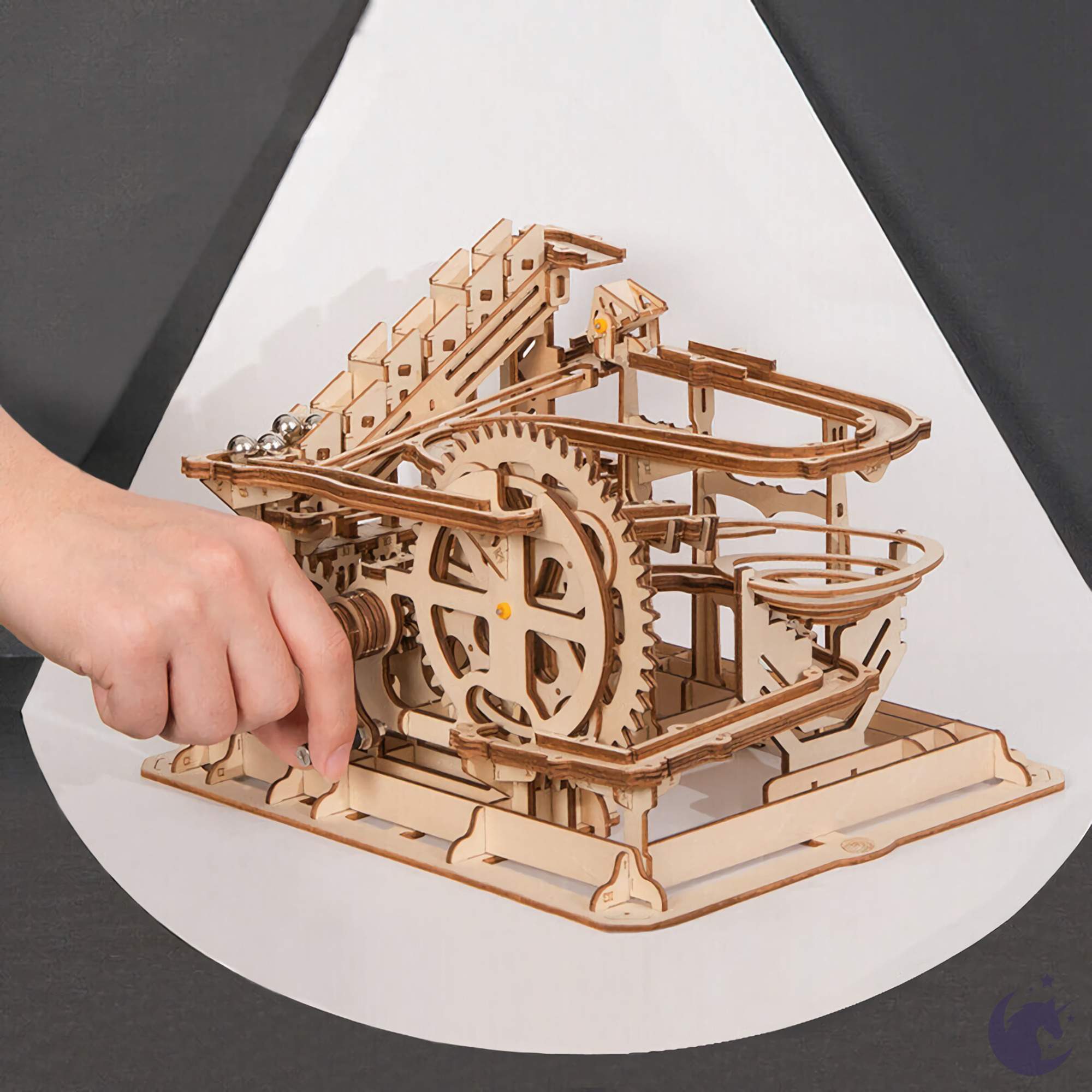 unicorntoys robotime rokr diy marble run marble explorer magic crash waterwheel coaster 3d wooden puzzle kit birthday gifts for kids LG503