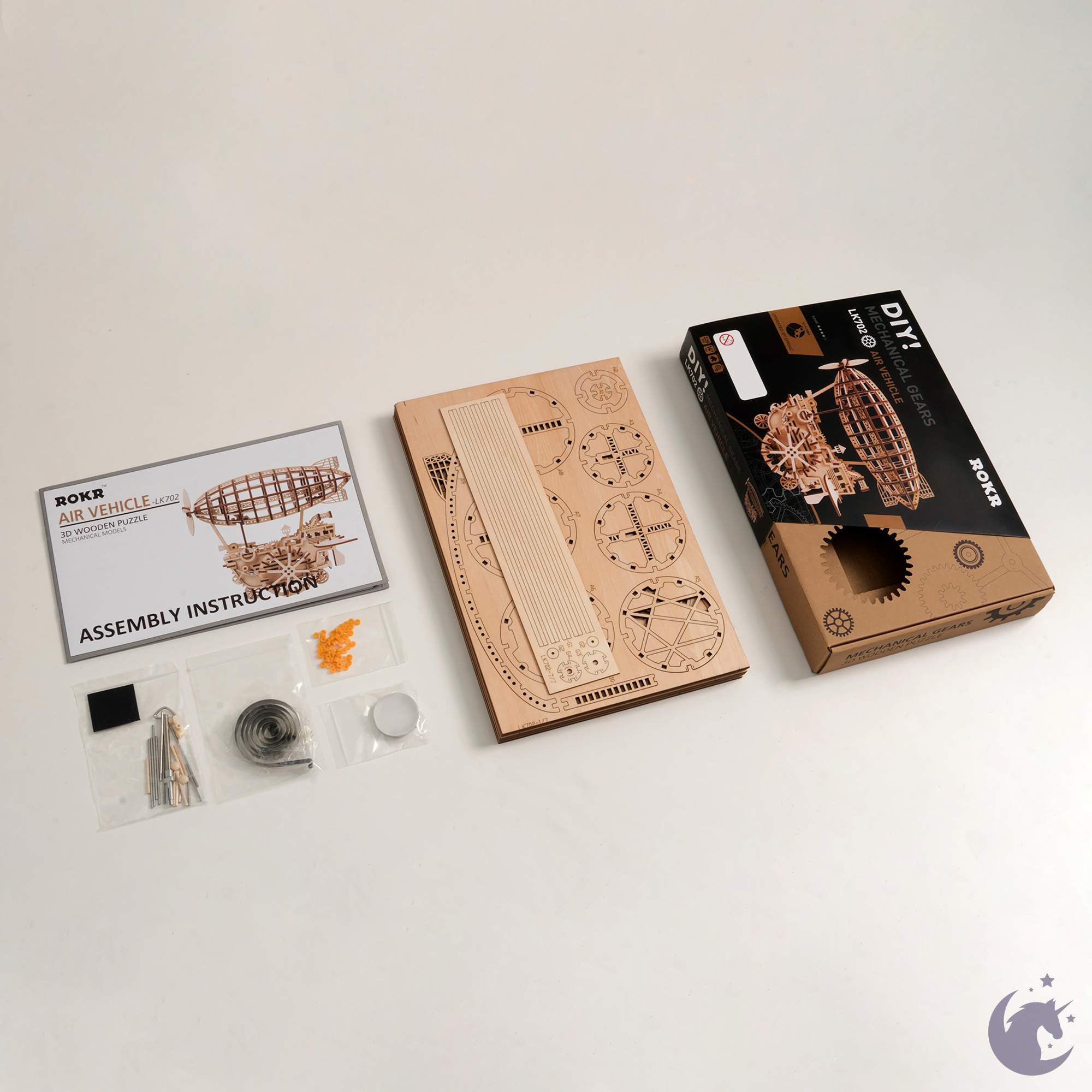 Canada Robotime ROKR Air Vehicle Mechanical Gears DIY Puzzles LK702 ...