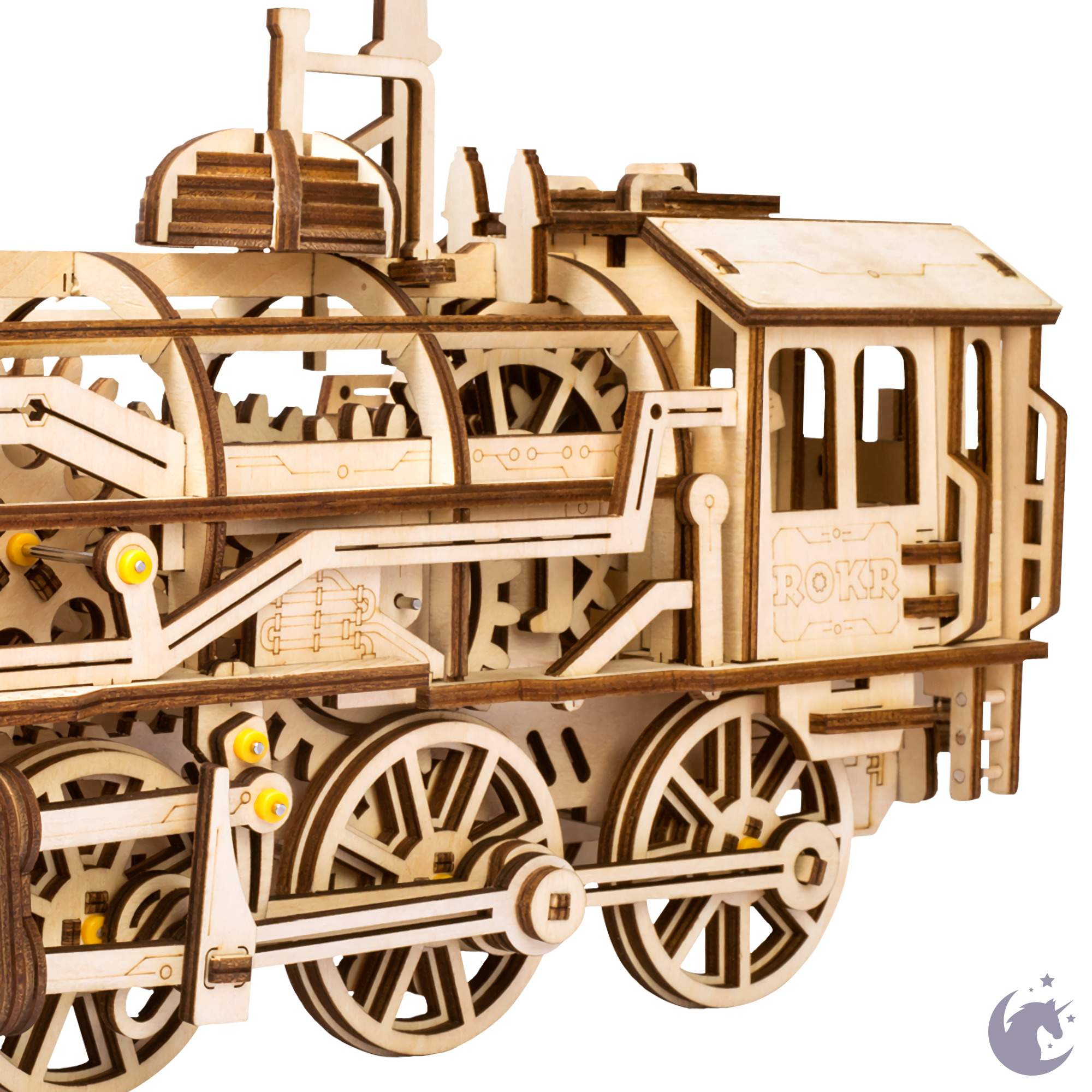 Locomotive Robotime ROKR LK701 Mechanical Gears Puzzle Kit