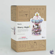 unicorntoys robotime rolife starry night unicorn diy music box 3d wooden puzzle birthday gift kits for teens AM44