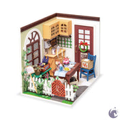 unicorntoys rolife robotime diy miniature dollhouse dgm09 mrs.charlie dining room diorama craft kit