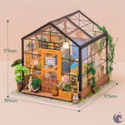 unicorntoys rolife robotime diy miniature dollhouse dg104 Cathy's greenhouse diorama craft kit