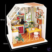 unicorntoys rolife robotime diy miniature dollhouse dg105 jason's Kitchen diorama craft kit