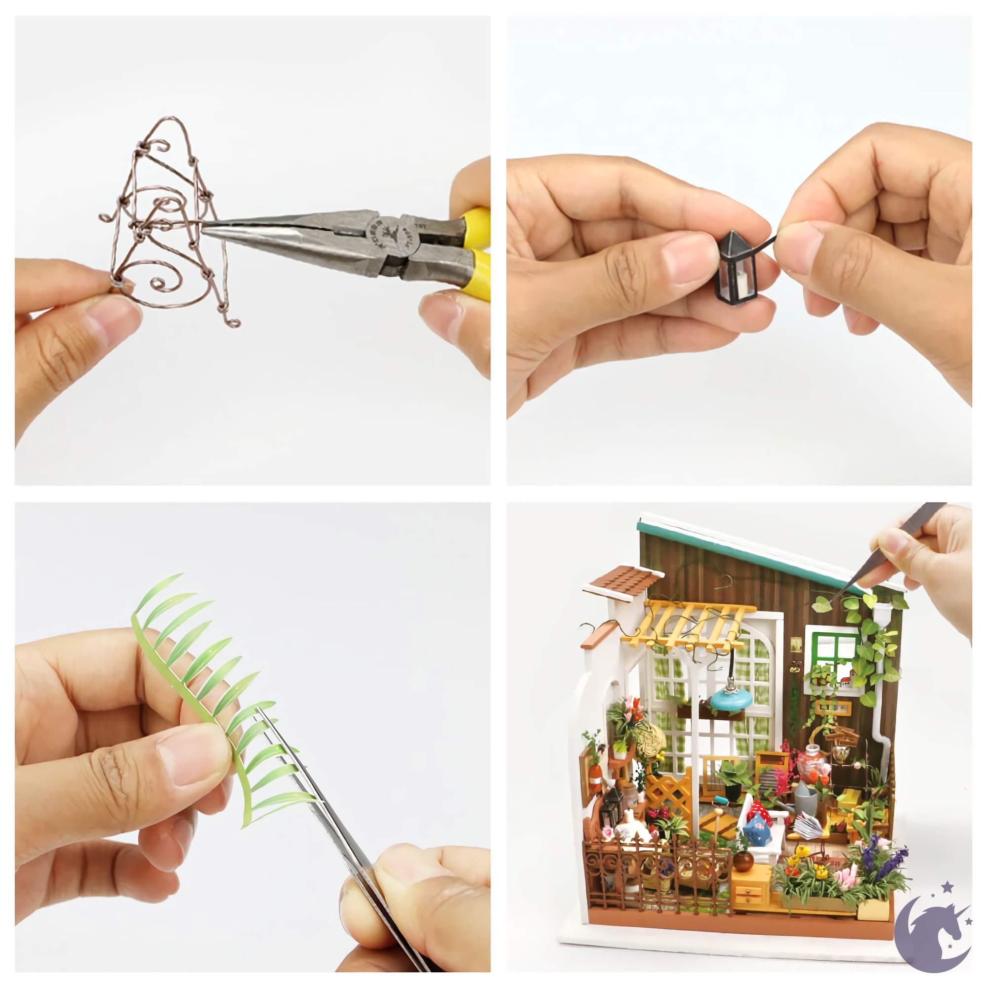 unicorntoys rolife robotime diy miniature dollhouse dg108 Miller's Garden diorama craft kit