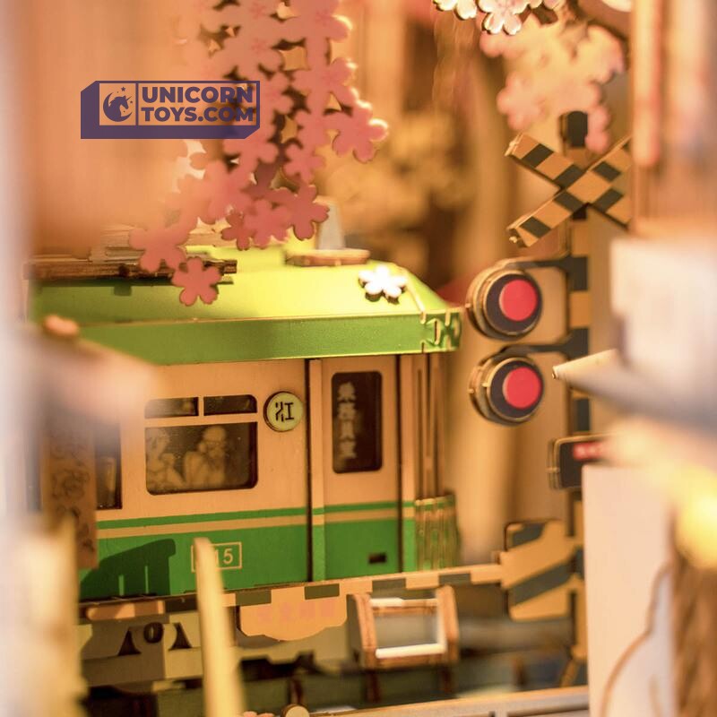 Sakura Tram | Robotime Rolife TGB01 DIY Miniature Book Nook Kit