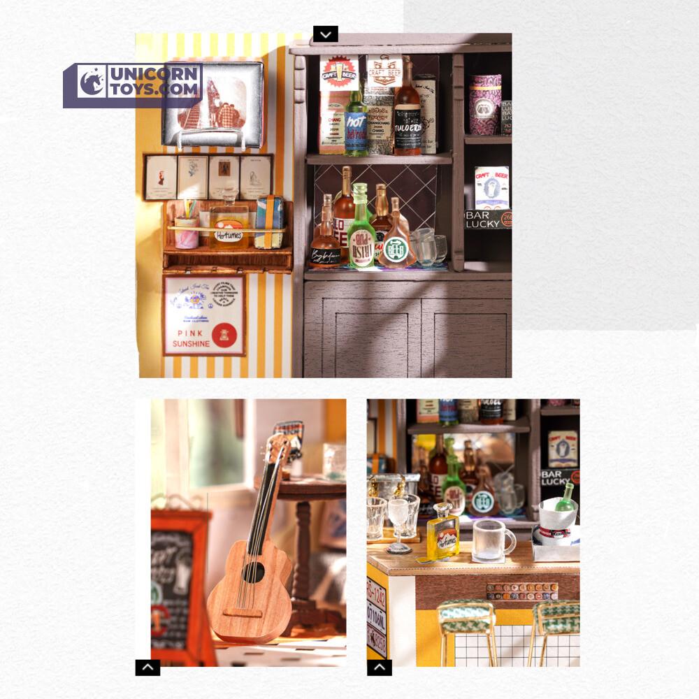 Light Music Bar | Robotime DG147 DIY 1:24 Dollhouse Miniatures Kit