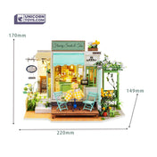 Flowery Sweets & Teas | Robotime DG146 DIY 1:24 Dollhouse Miniatures Kit