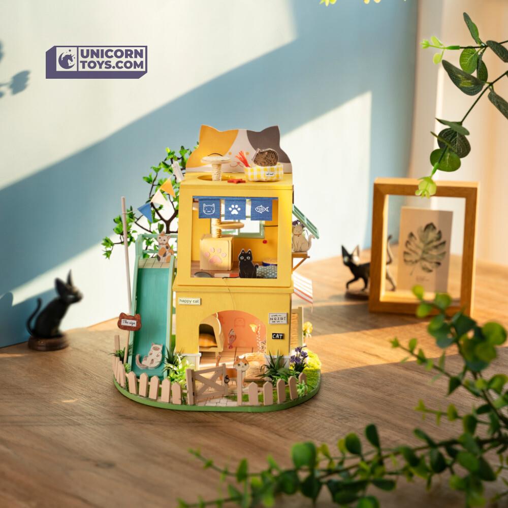 The Cat House | Robotime DG149 DIY 1:24 Dollhouse Miniatures Kit