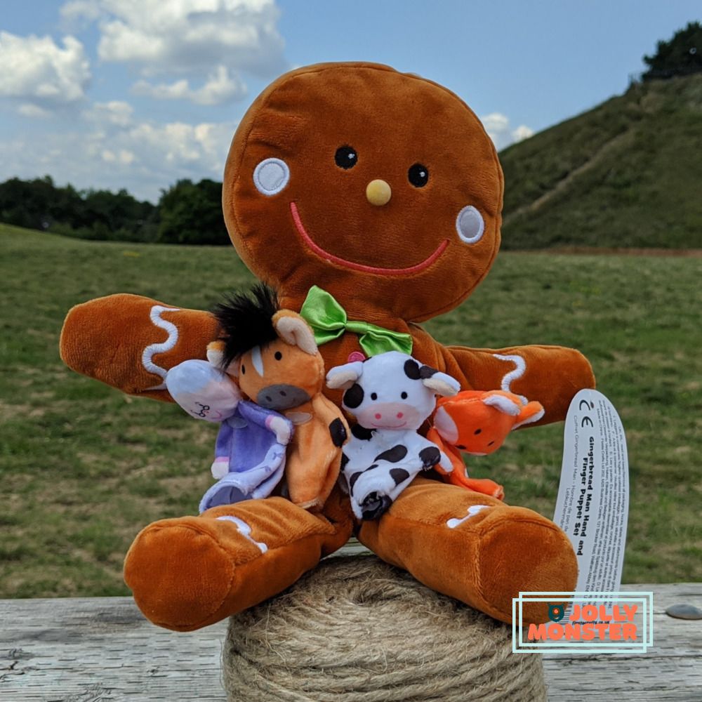 Gingerbread Man Hand and Finger Puppet Set