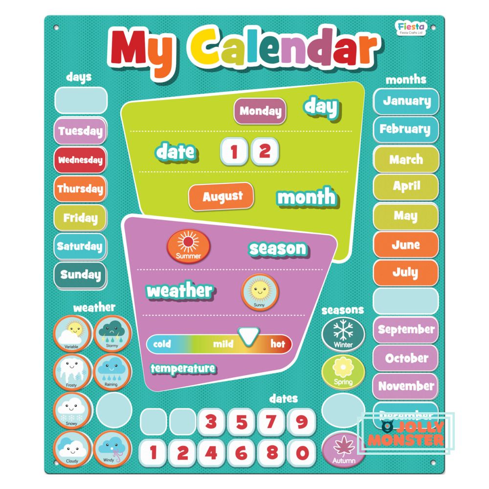 Magnetic My Calendar - Blue – Unicorn Enterprises Corp.