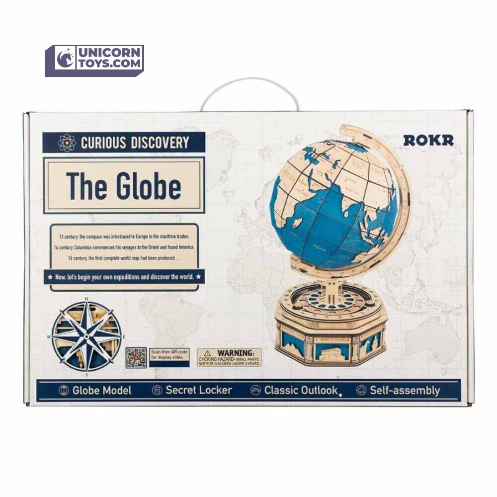 The Globe | Mechanical Rotating Earth Model | Robotime ROKR ST002 Curious Discovery Puzzle Kit