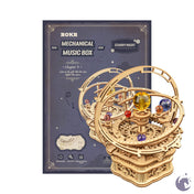 unicorntoys robotime rokr starry night diy mechanical music box 3d wooden puzzle kit birthday gifts for teen AMK51