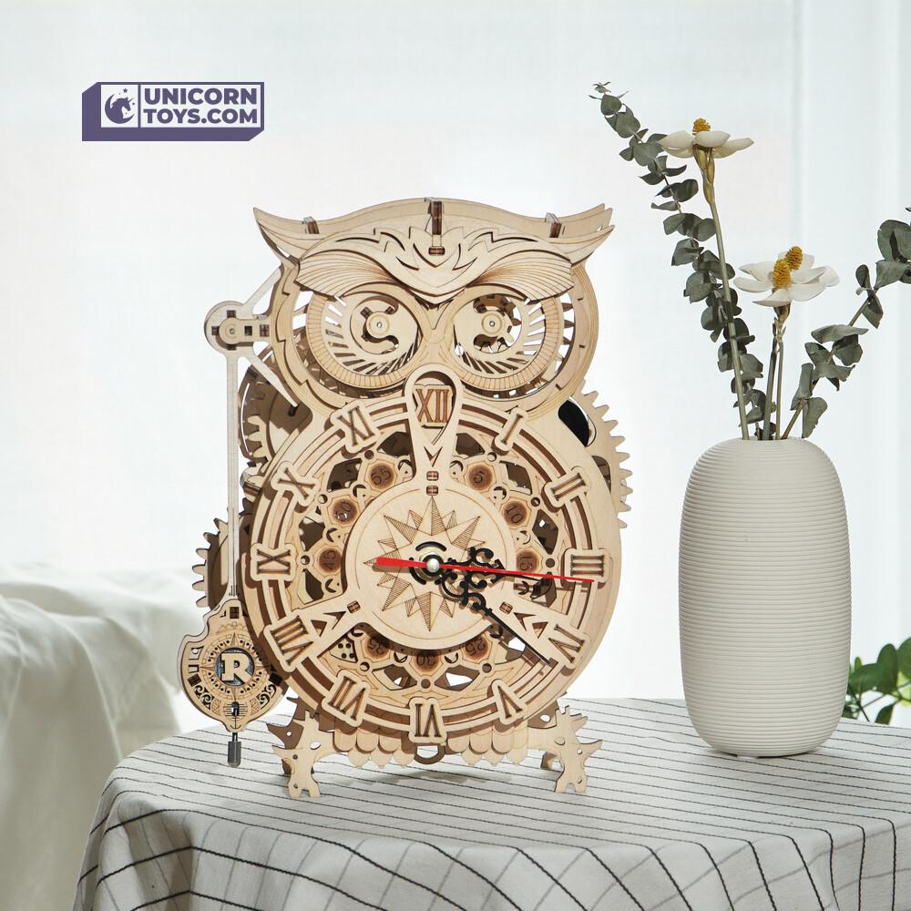 Canada Robotime ROKR Mechanical Owl Clock DIY Puzzle Kit LK503