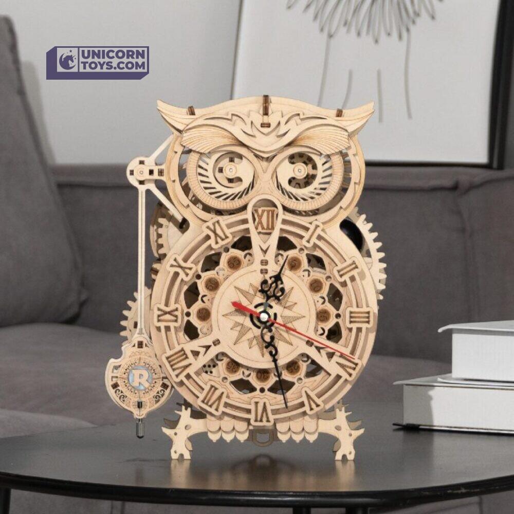 Mechanical Owl Clock | Robotime ROKR LK503 Mechanical Gears Puzzle Kit