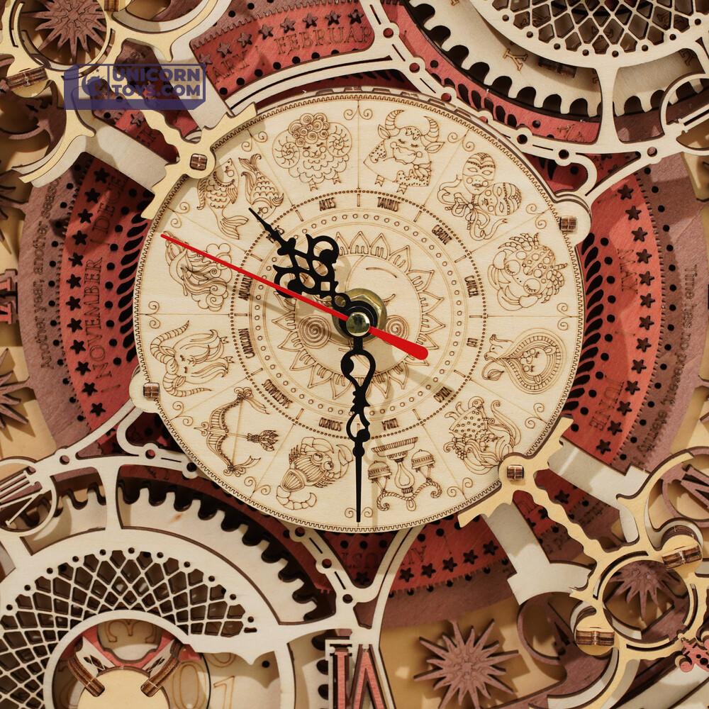 Zodiac Wall Clock | Robotime ROKR LC601 Time Art Mechanical Puzzle Kit